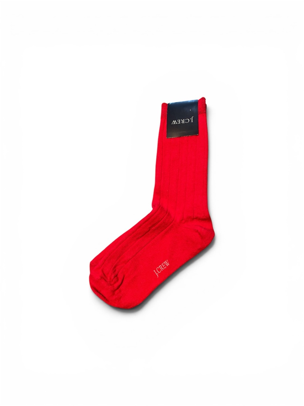 J. Crew Men’s Bright Red Ribbed Dress Sock